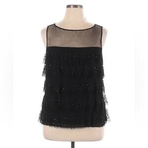Ann Taylor Embellished Sleevless Sheer Top